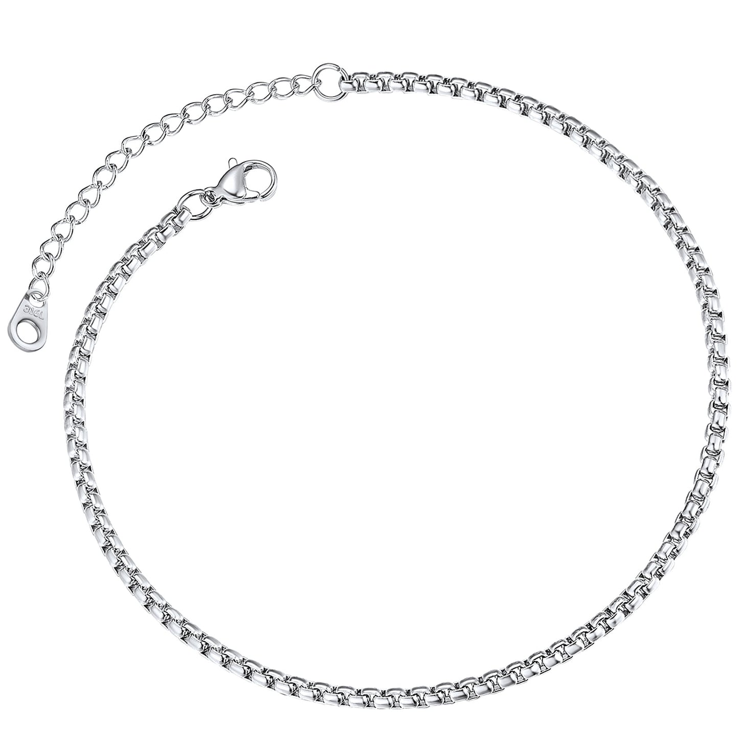 ChainsPro Anklet Chain for Women 316L Stainless Steel Foot Bracelet Summer Jewelry Gift