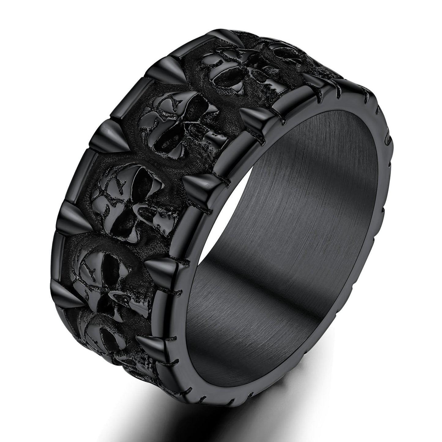 ChainsPro Skull Jewelry for Men Stainless Steel Ring Size 7 Viking Bikers Rings