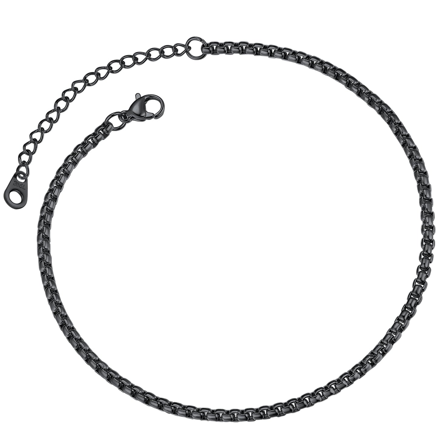 ChainsPro Anklet Chain for Women 316L Stainless Steel Foot Bracelet Summer Jewelry Gift