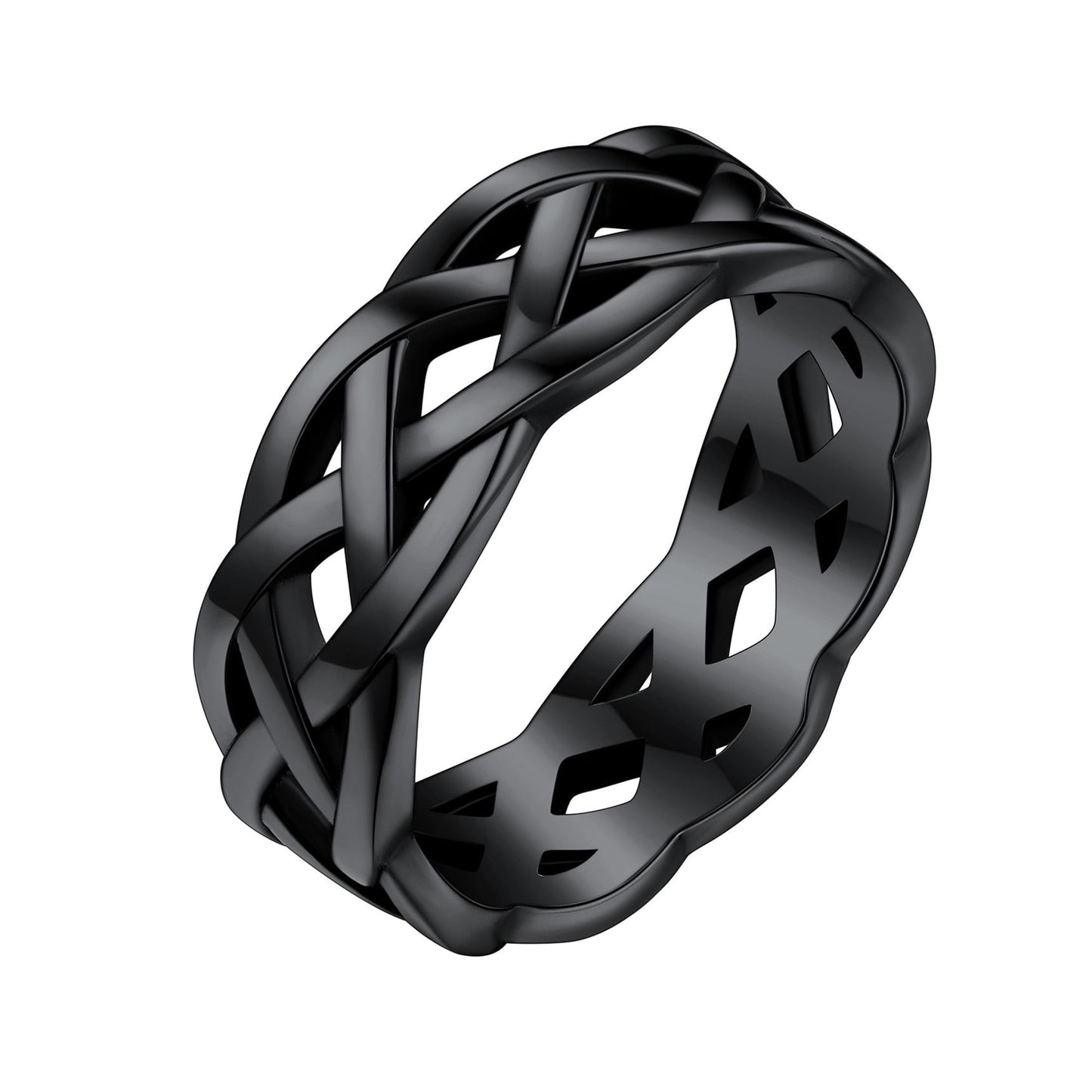 ChainsPro Celtic Knot Rings for Men/Women 7mm Irish Band Ring Stainless Steel Size 07-14