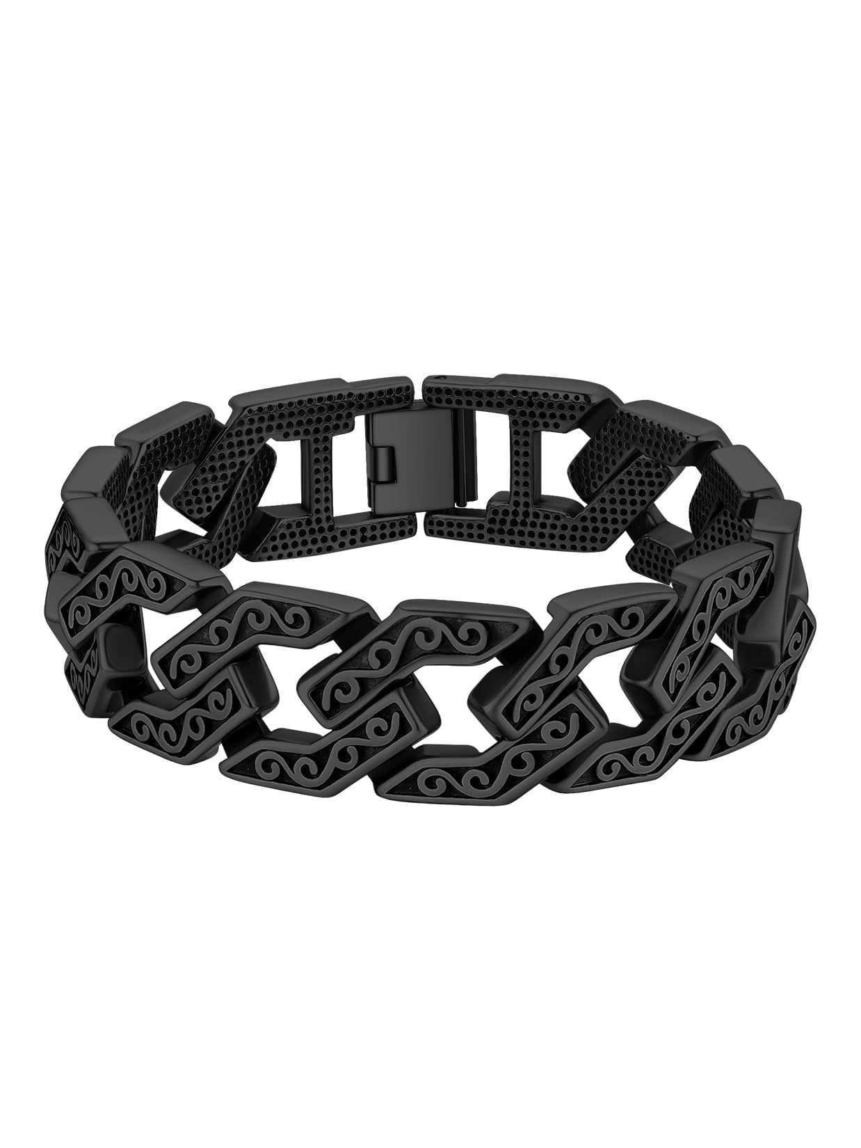 ChainsPro Men Cuban Link Bracelet 316L Stainless Steel Mens Jewelry Gift 16mm Width 7.5-9