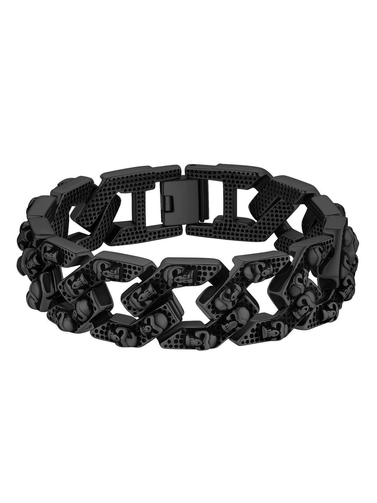 ChainsPro Men Cuban Link Bracelet 316L Stainless Steel Mens Jewelry Gift 16mm Width 7.5-9