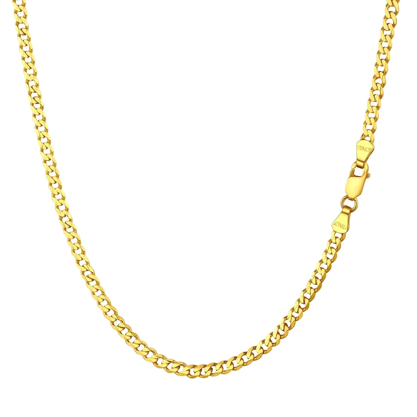 ChainsPro Solid 925 Sterling Silver Cuban Chain Women Men Necklace 3mm/5mm 14-28 Jewelry Gifts for Men/Women