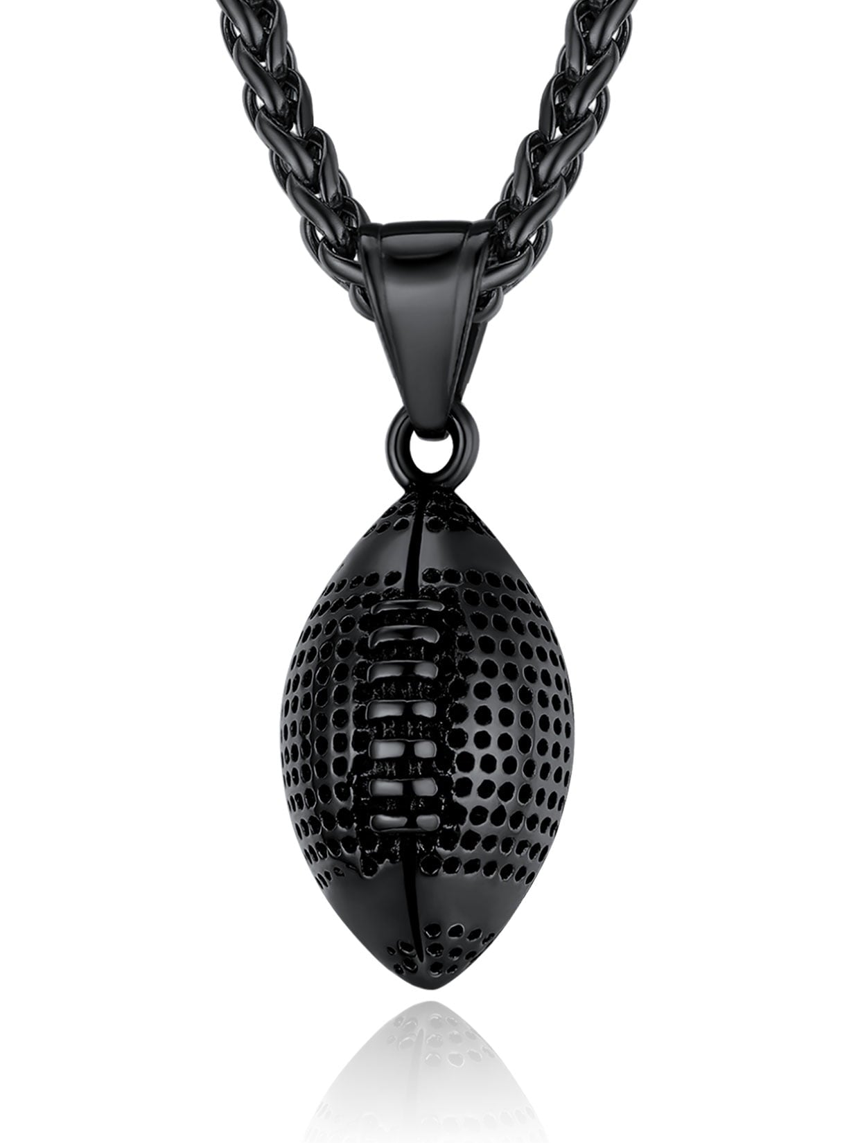 ChainsPro Men Ball Necklace Sport Jewelry Football Lover Confirmation Gift Chain-22+2 316L Stainless Steel