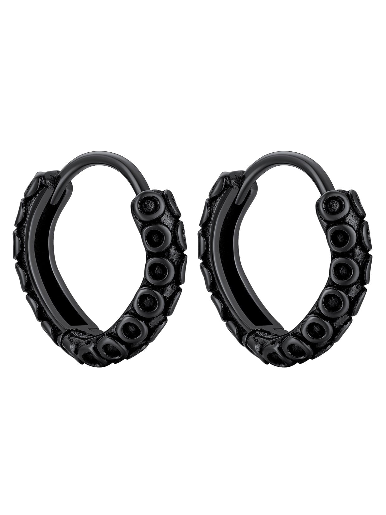 ChainsPro Norse Viking Runes Hoop Earrings for Men Stainless Steel Huggie Hoop Earring Norse Mythology Jewelry Gifts