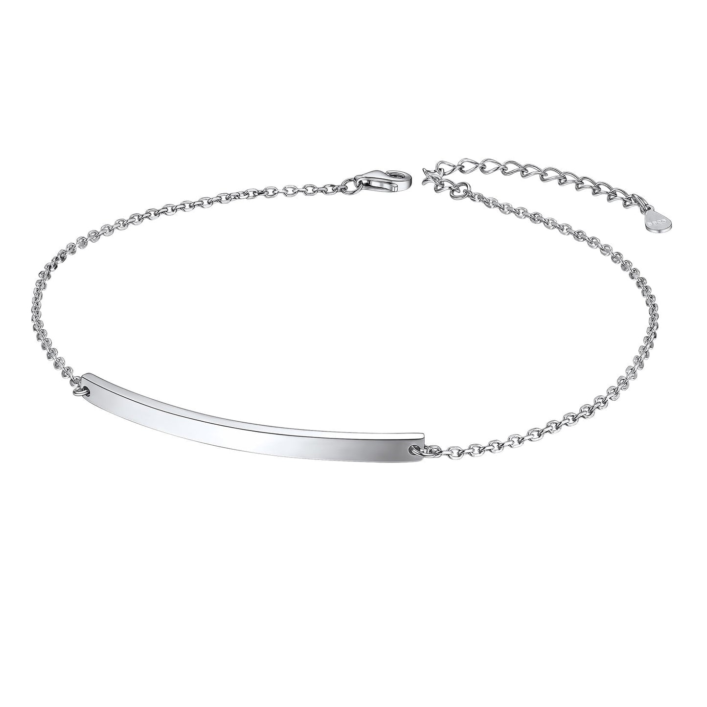 ChainsPro Sterling Silver Anklet Chain Silver Anklets Women Heart Ankle Bracelets Silver 925