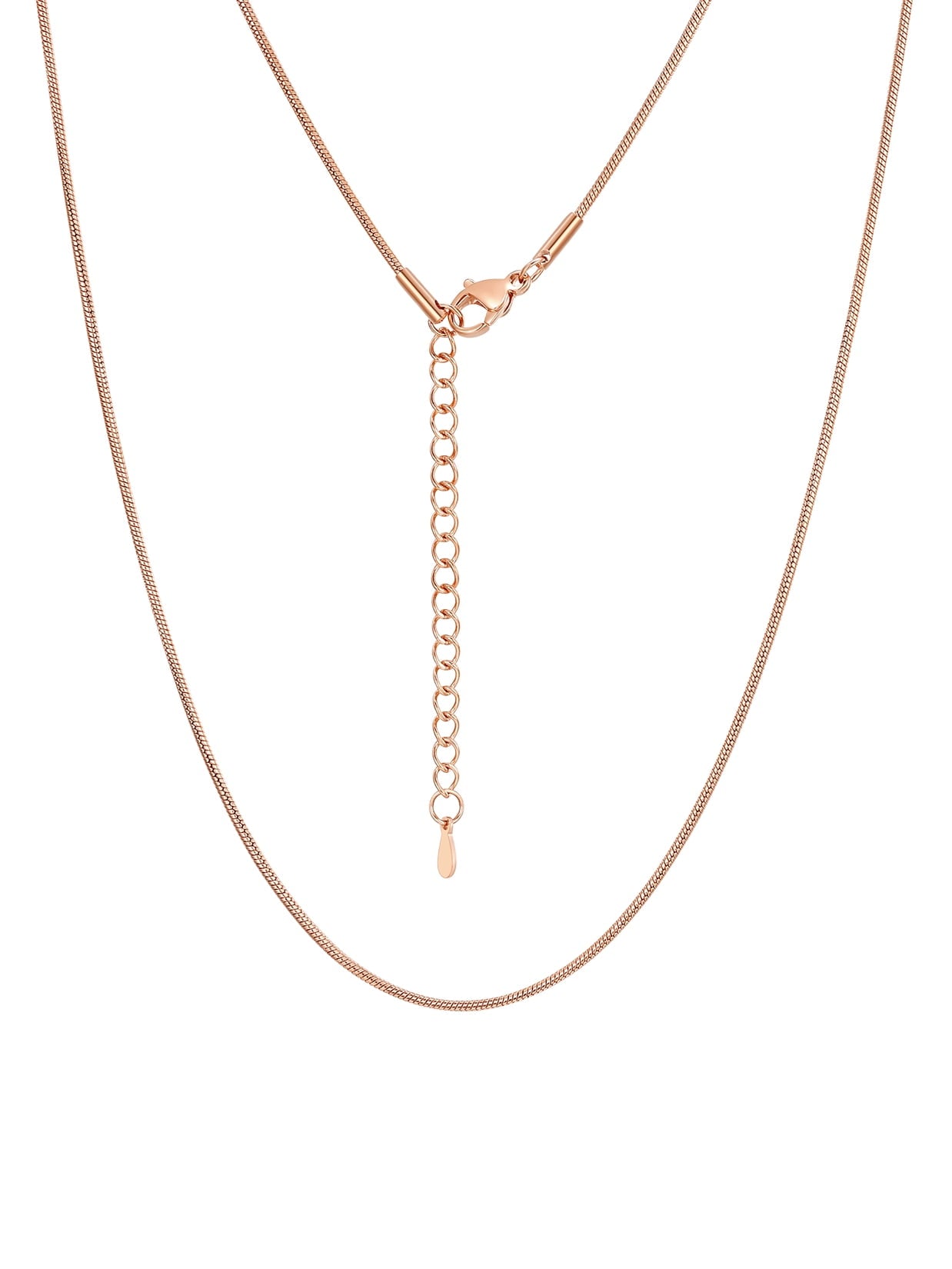 ChainsPro 1mm/1.2mm/1.5mm/2mm Snake Chain 14K Gold Plated Stainless Steel Chain Necklace for Men Women