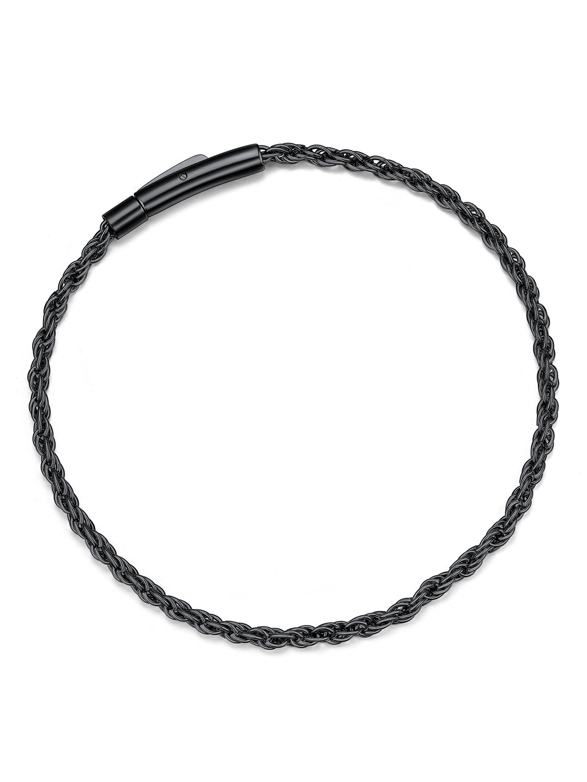 ChainsPro Stainless Steel Bracelets for Men 3mm 5mm Wide Mens Rope Chain Bracelet Christmas Fathers Day Jewelry Gift for Men