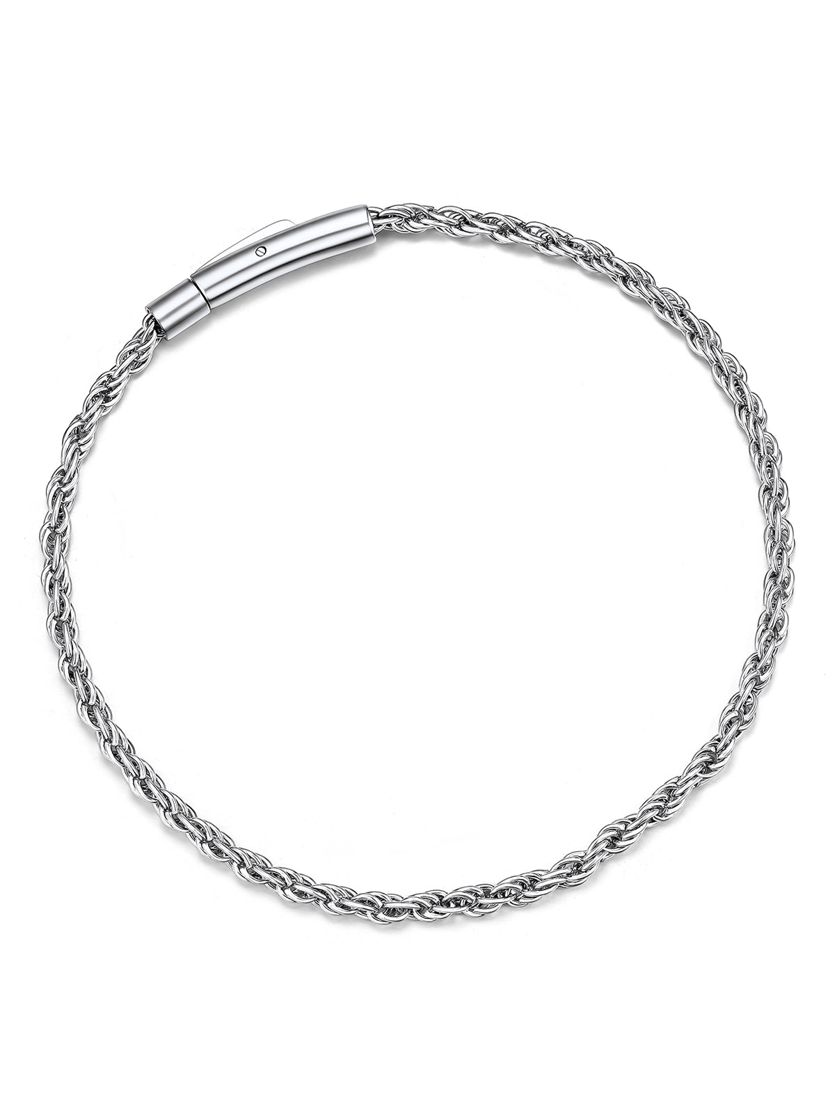 ChainsPro Stainless Steel Bracelets for Men 3mm 5mm Wide Mens Rope Chain Bracelet Christmas Fathers Day Jewelry Gift for Men