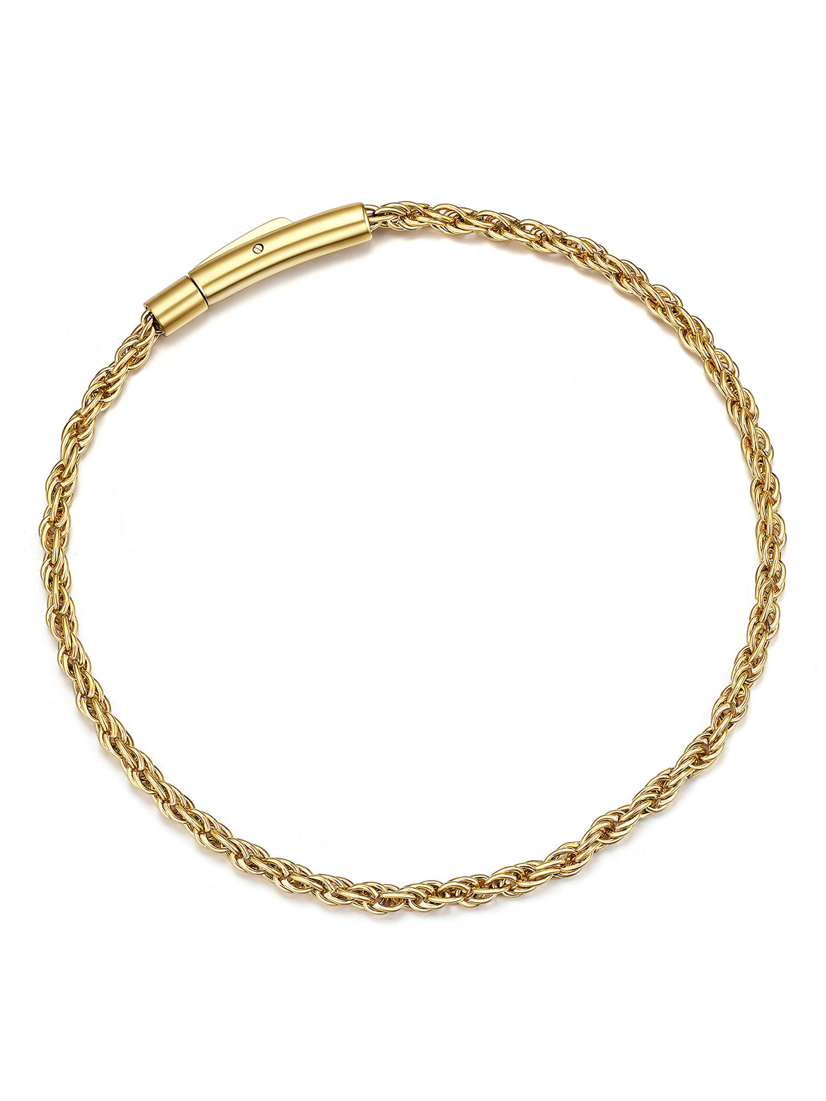 ChainsPro Stainless Steel Bracelets for Men 3mm 5mm Wide Mens Rope Chain Bracelet Christmas Fathers Day Jewelry Gift for Men