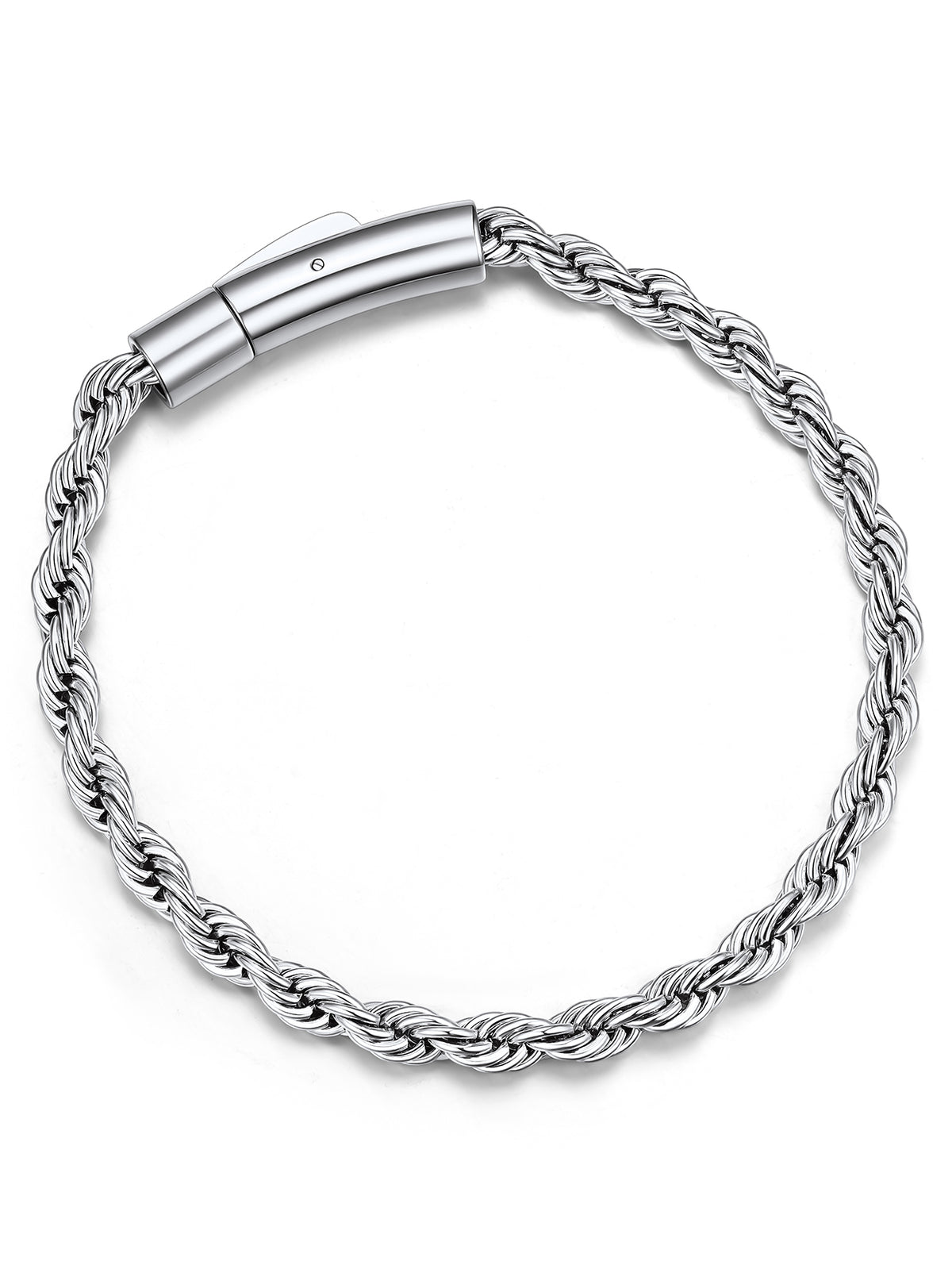 ChainsPro Stainless Steel Bracelets for Men 3mm 5mm Wide Mens Rope Chain Bracelet Christmas Fathers Day Jewelry Gift for Men