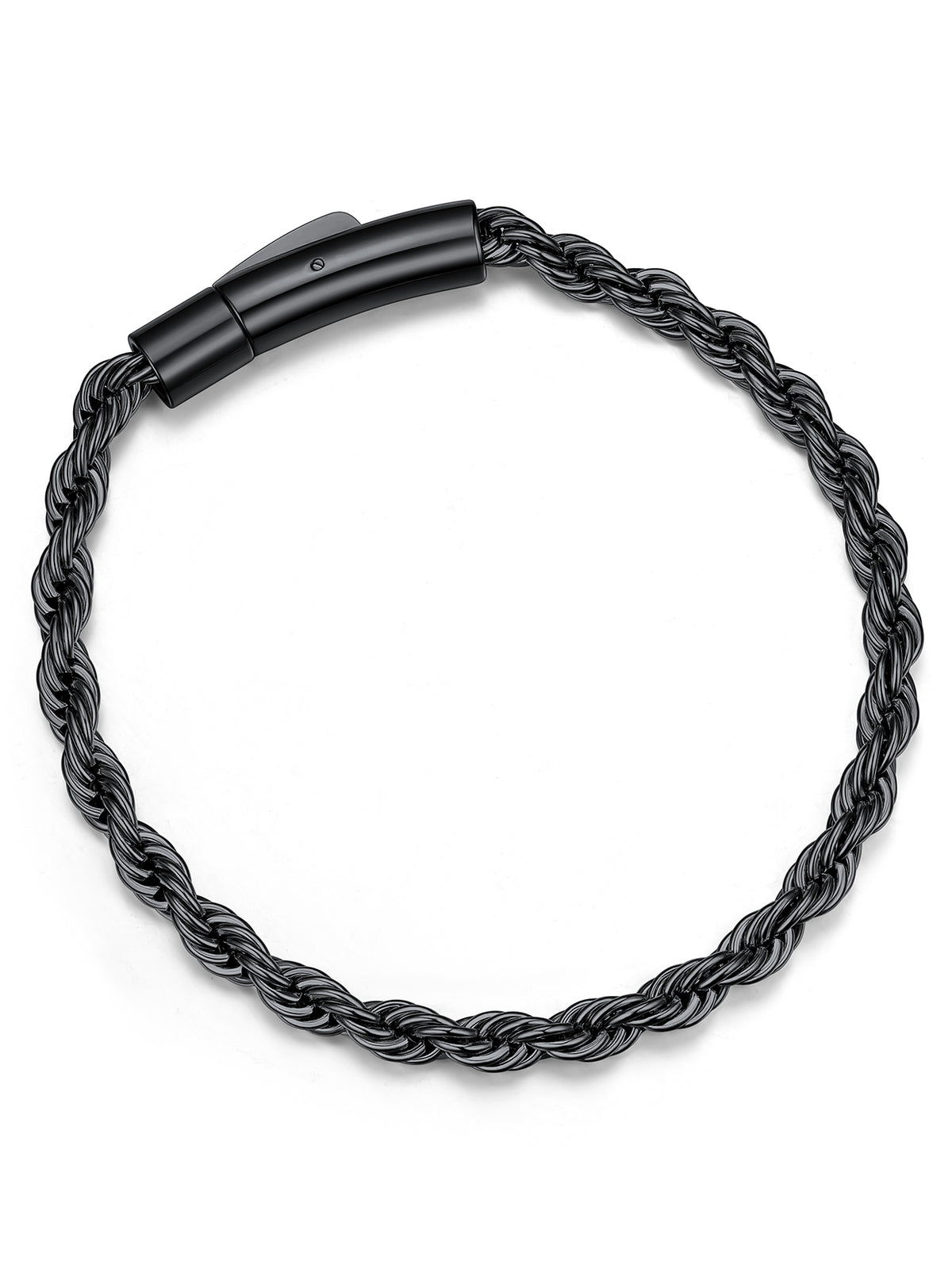 ChainsPro Stainless Steel Bracelets for Men 3mm 5mm Wide Mens Rope Chain Bracelet Christmas Fathers Day Jewelry Gift for Men