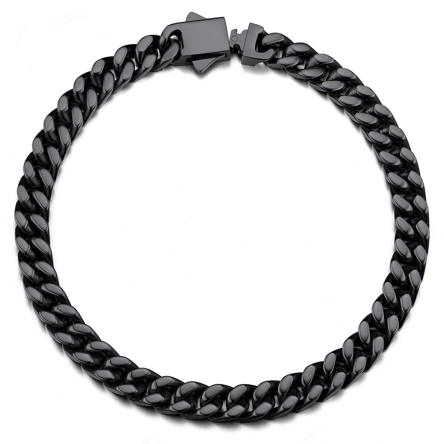 ChainsPro Thick Bracelets 12mm Wide 8.3inch Minimal Cuban Link Bracelet for Men Stainless Steel Bracelet