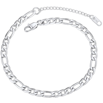 ChainsPro Ankle Bracelets for Women Anklet Gold Plated Anklets Mens Cuban Link Ankle Chain