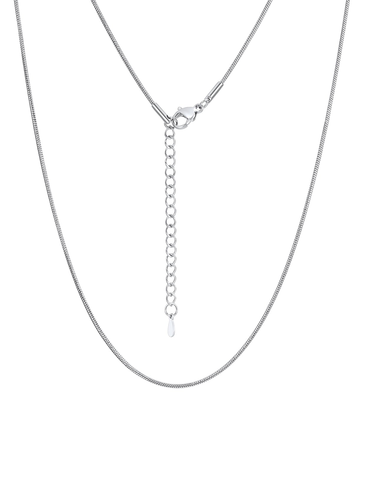 ChainsPro 1mm/1.2mm/1.5mm/2mm Snake Chain 14K Gold Plated Stainless Steel Chain Necklace for Men Women