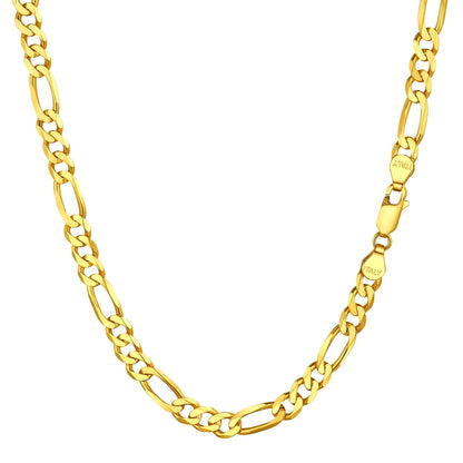 ChainsPro Solid 925 Sterling Silver Figaro Chain Men Women Necklace 3mm/5mm 14-28 Jewelry Gifts for Men/Women
