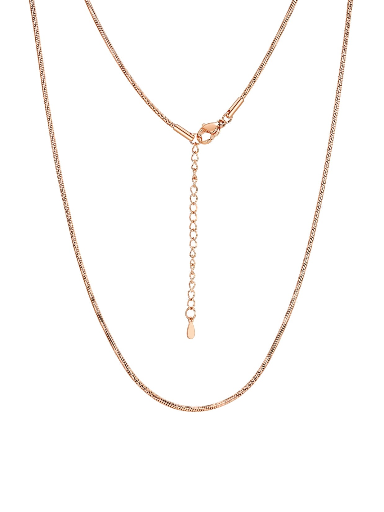 ChainsPro 1mm/1.2mm/1.5mm/2mm Snake Chain 14K Gold Plated Stainless Steel Chain Necklace for Men Women