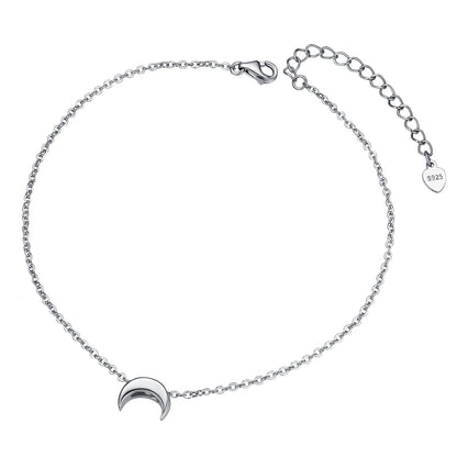 ChainsPro Sterling Silver Anklet Chain Silver Anklets Women Heart Ankle Bracelets Silver 925