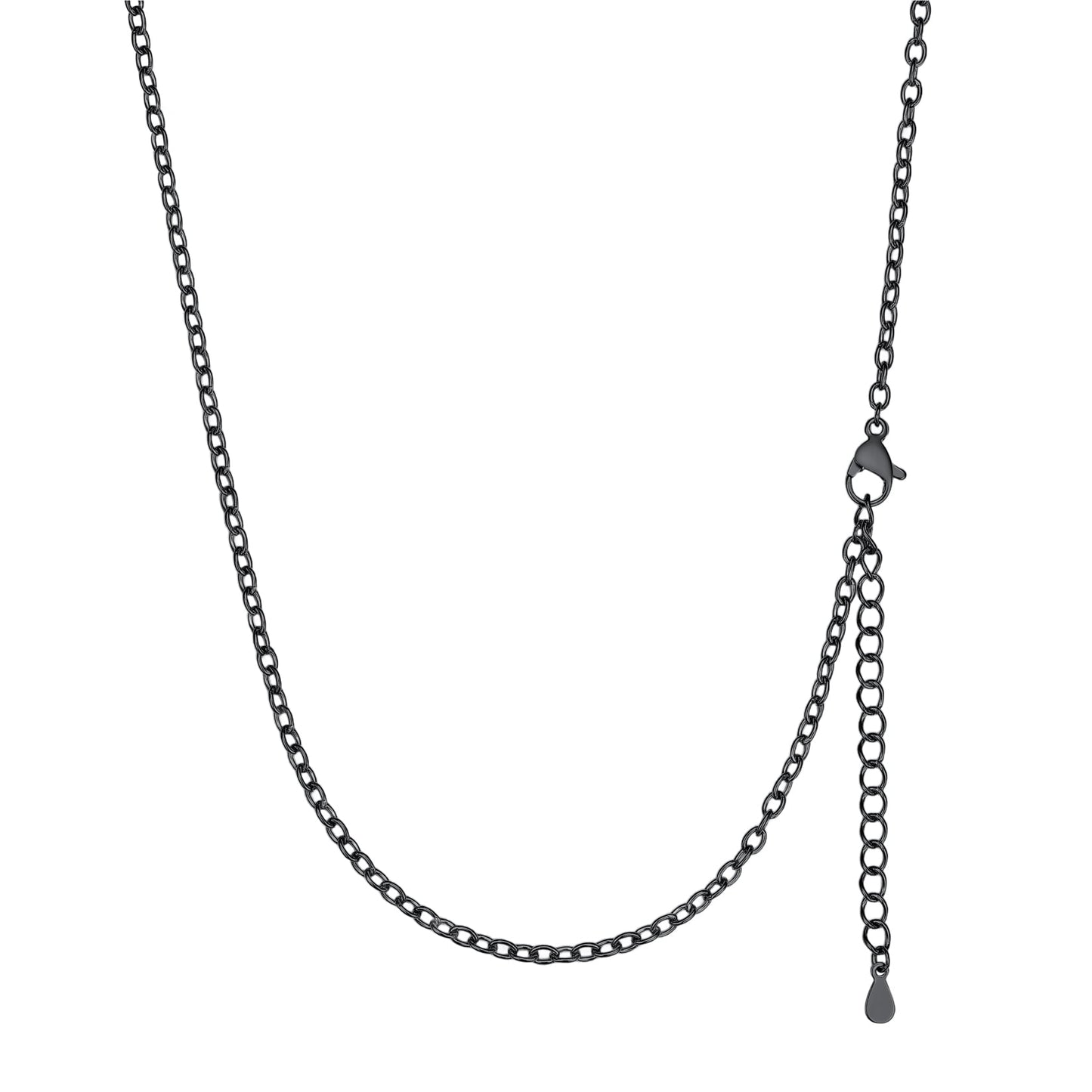 ChainsPro 2mm Thin Women Rolo Cable Chain for Pendants Stainless Steel Chain Necklace 18-30