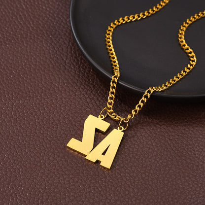 ChainsPro Chain Necklace with Letter J for Mens Jewelry Gifts s 18K Gold Plated Chain