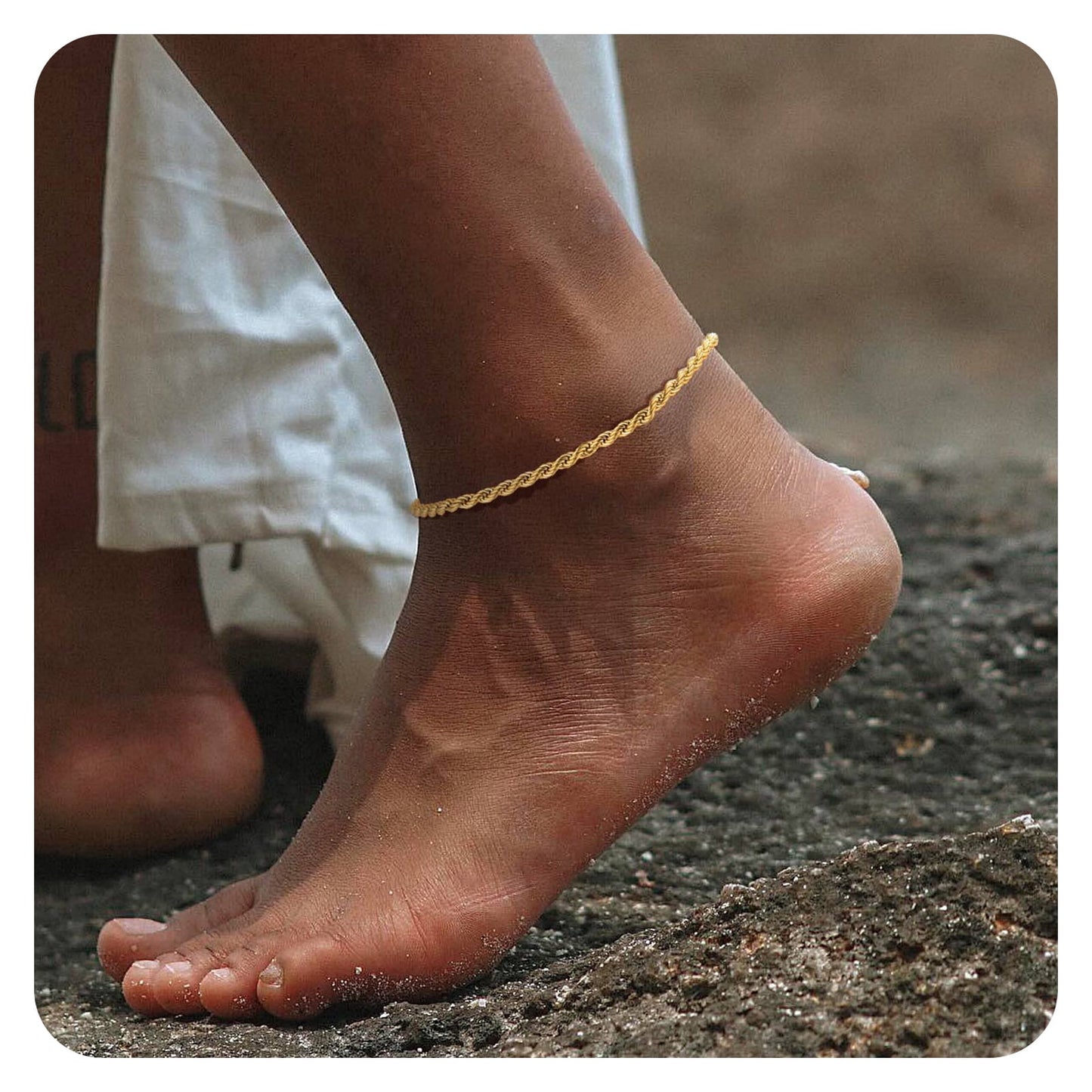 ChainsPro Anklet Chain for Women 316L Stainless Steel Foot Bracelet Summer Jewelry Gift
