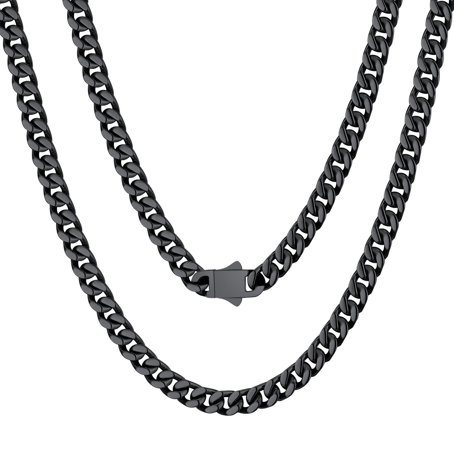 ChainsPro Curb Link Necklace 18inch Mens Chain Cuban Chain Mens Jewelry Stainless Steel Necklace for Men