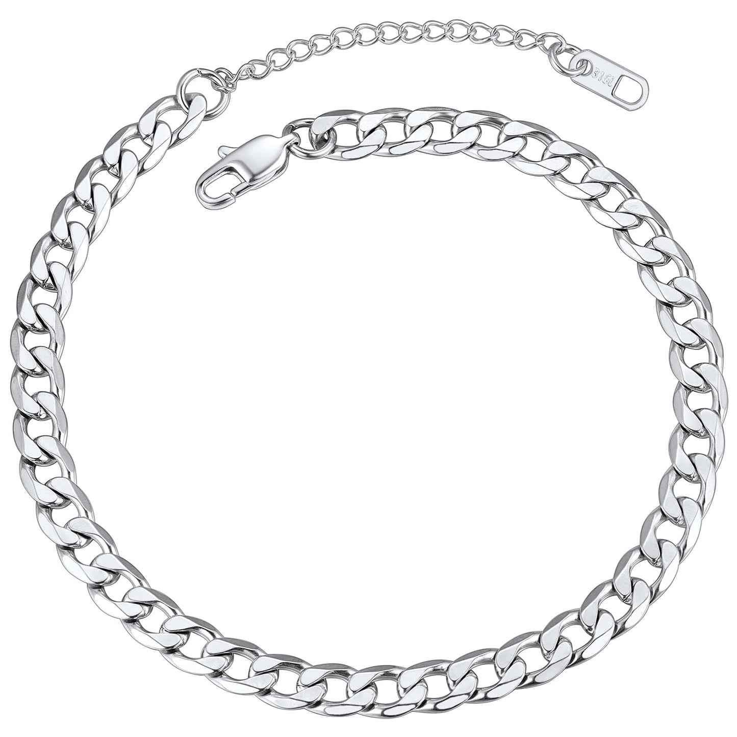 ChainsPro Ankle Bracelets for Women Anklet Gold Plated Anklets Mens Cuban Link Ankle Chain