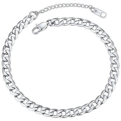 ChainsPro Ankle Bracelets for Women Anklet Gold Plated Anklets Mens Cuban Link Ankle Chain