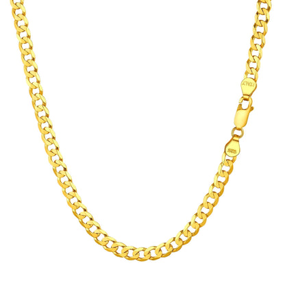 ChainsPro Solid 925 Sterling Silver Cuban Chain Women Men Necklace 3mm/5mm 14-28 Jewelry Gifts for Men/Women