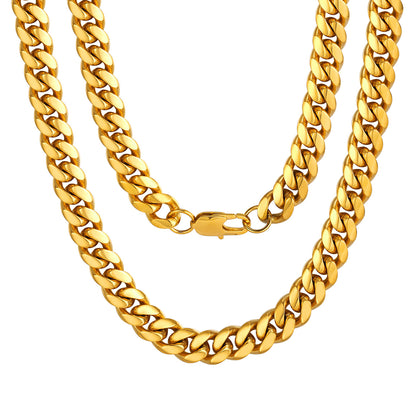ChainsPro Rapper Gold Chain Necklace Stainless Steel Chain for Mens Boyfriend Gift