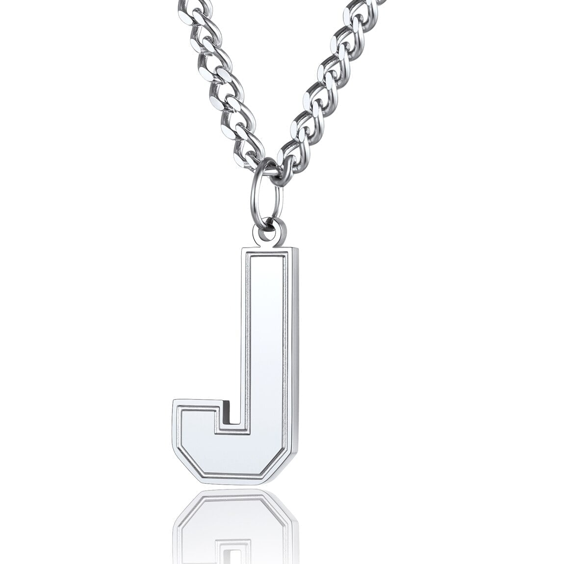 ChainsPro Chain Necklace with Letter J for Mens Jewelry Gifts s 18K Gold Plated Chain