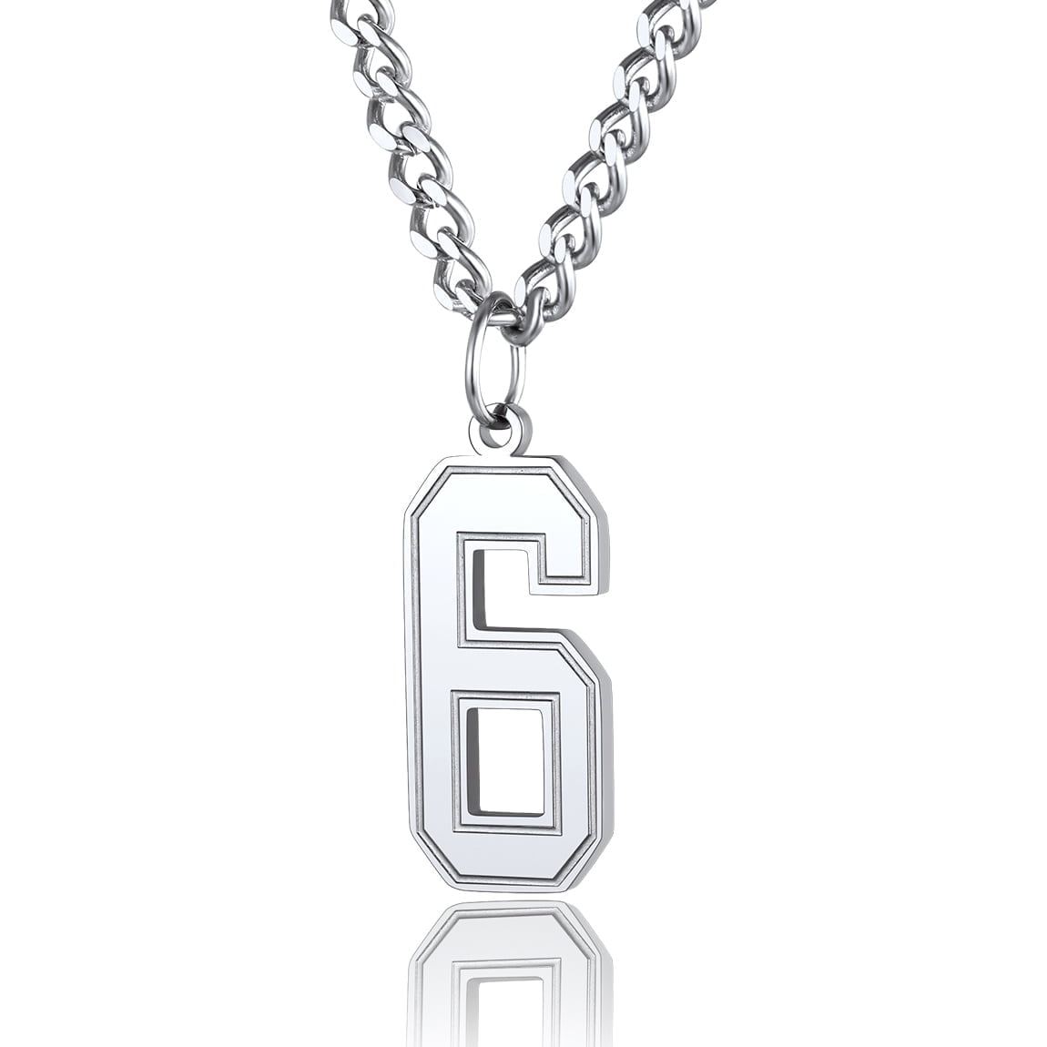 ChainsPro Football Number Chain 4 Charm Pendant and Chain Sports Jersey Number Jewelry