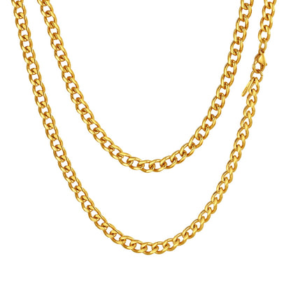 ChainsPro Rapper Gold Chain Necklace Stainless Steel Chain for Mens Boyfriend Gift