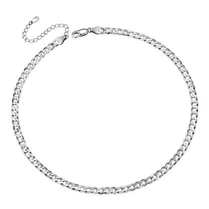 ChainsPro Solid 925 Sterling Silver Cuban Chain Women Men Necklace 3mm/5mm 14-28 Jewelry Gifts for Men/Women