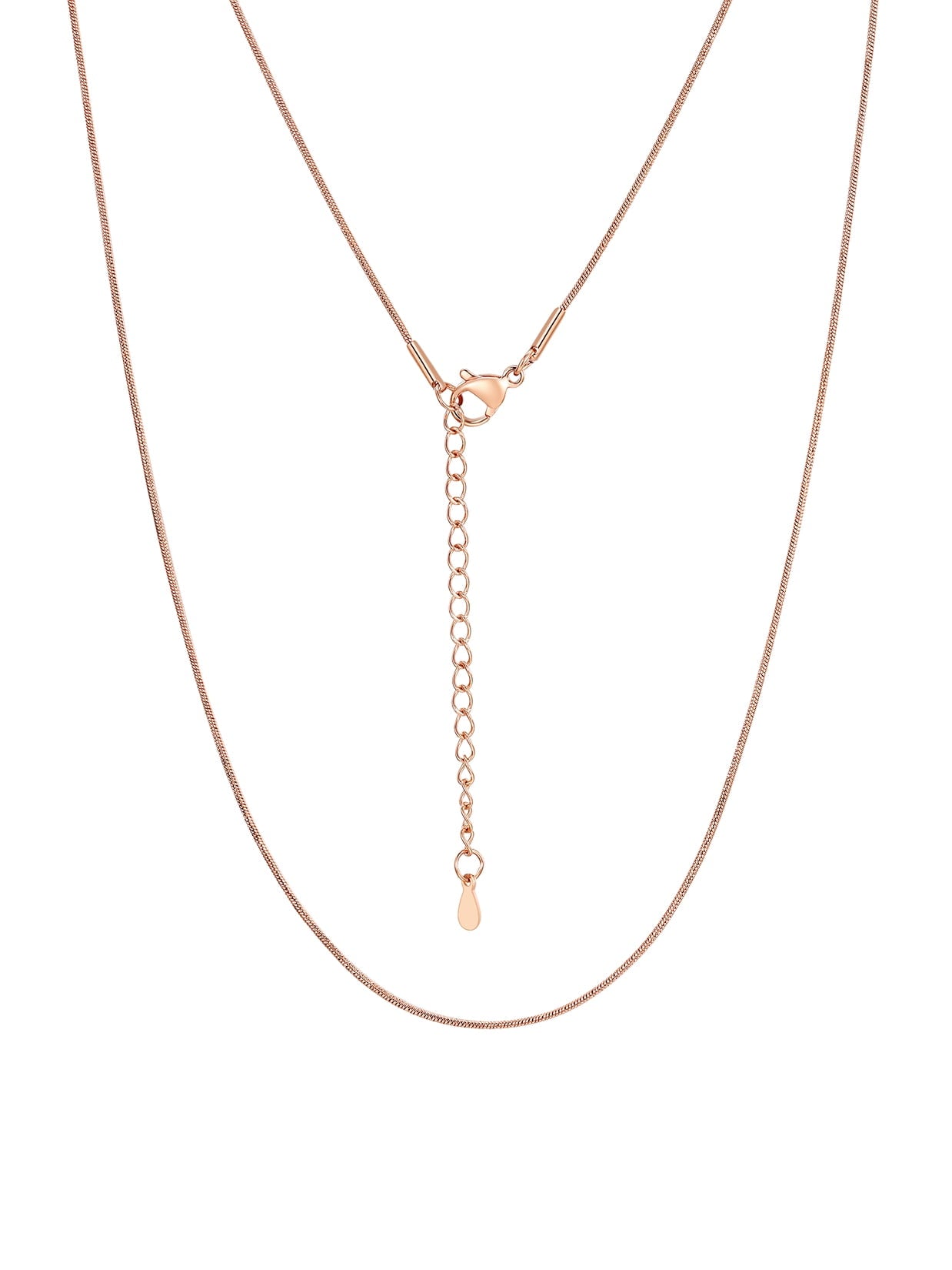 ChainsPro 1mm/1.2mm/1.5mm/2mm Snake Chain 14K Gold Plated Stainless Steel Chain Necklace for Men Women