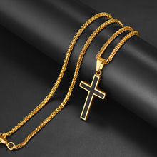 Load image into Gallery viewer, ChainsPro Mens Christian Cross Pendant Necklace Chain