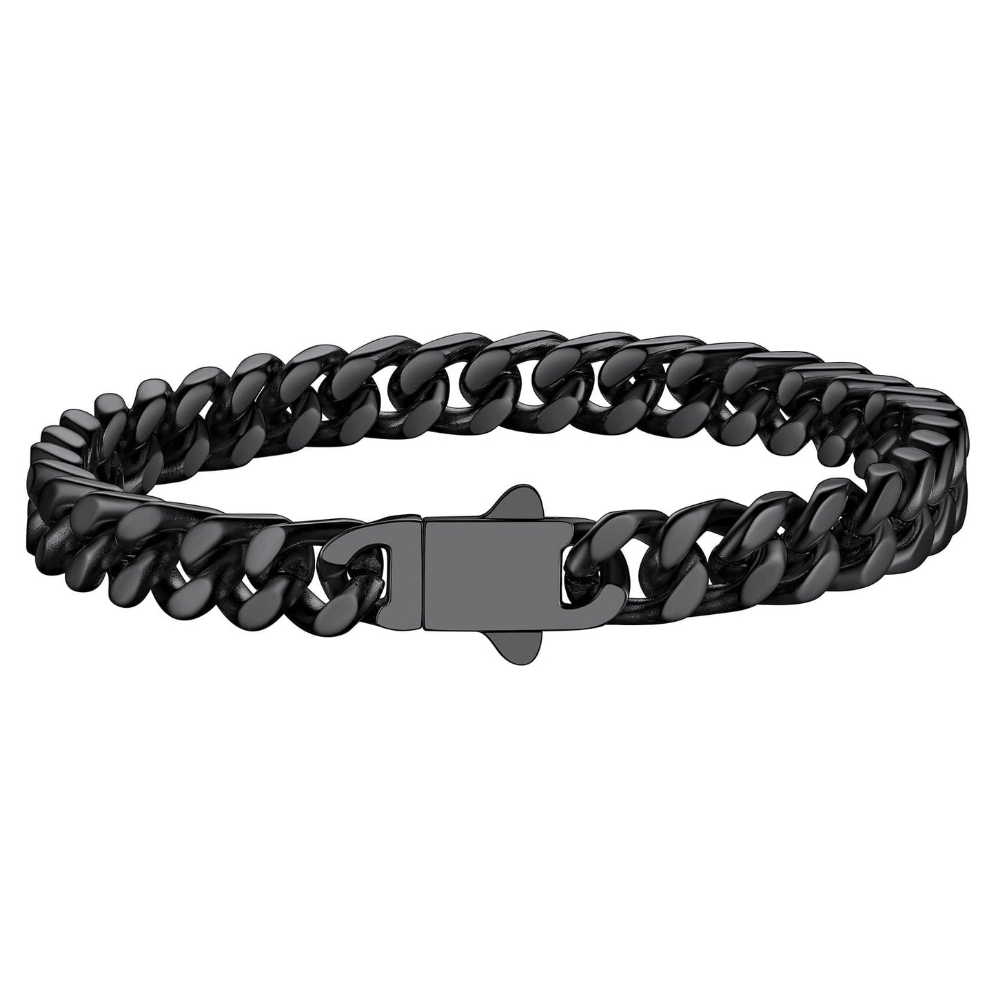 ChainsPro Thick Bracelets 12mm Wide 8.3inch Minimal Cuban Link Bracelet for Men Stainless Steel Bracelet