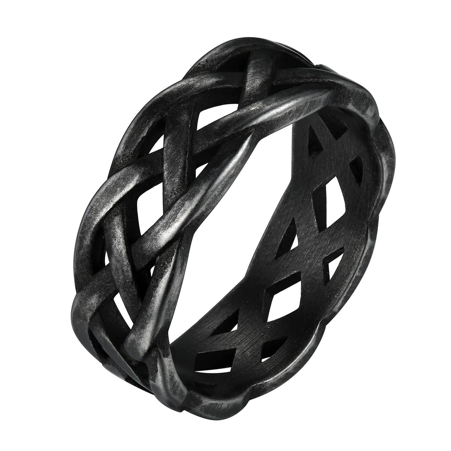 ChainsPro Celtic Knot Rings for Men/Women 7mm Irish Band Ring Stainless Steel Size 07-14