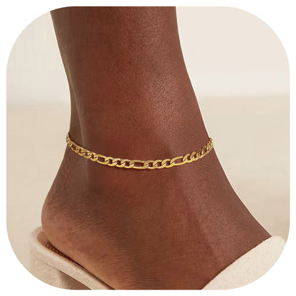 ChainsPro Anklet Chain for Women 316L Stainless Steel Foot Bracelet Summer Jewelry Gift