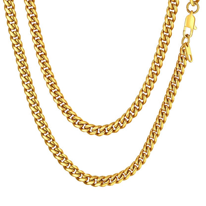 ChainsPro Rapper Gold Chain Necklace Stainless Steel Chain for Mens Boyfriend Gift