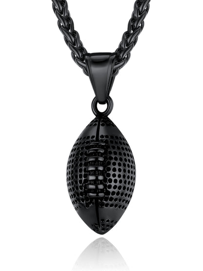ChainsPro Men Ball Necklace Sport Jewelry Football Lover Confirmation Gift Chain-22+2 316L Stainless Steel
