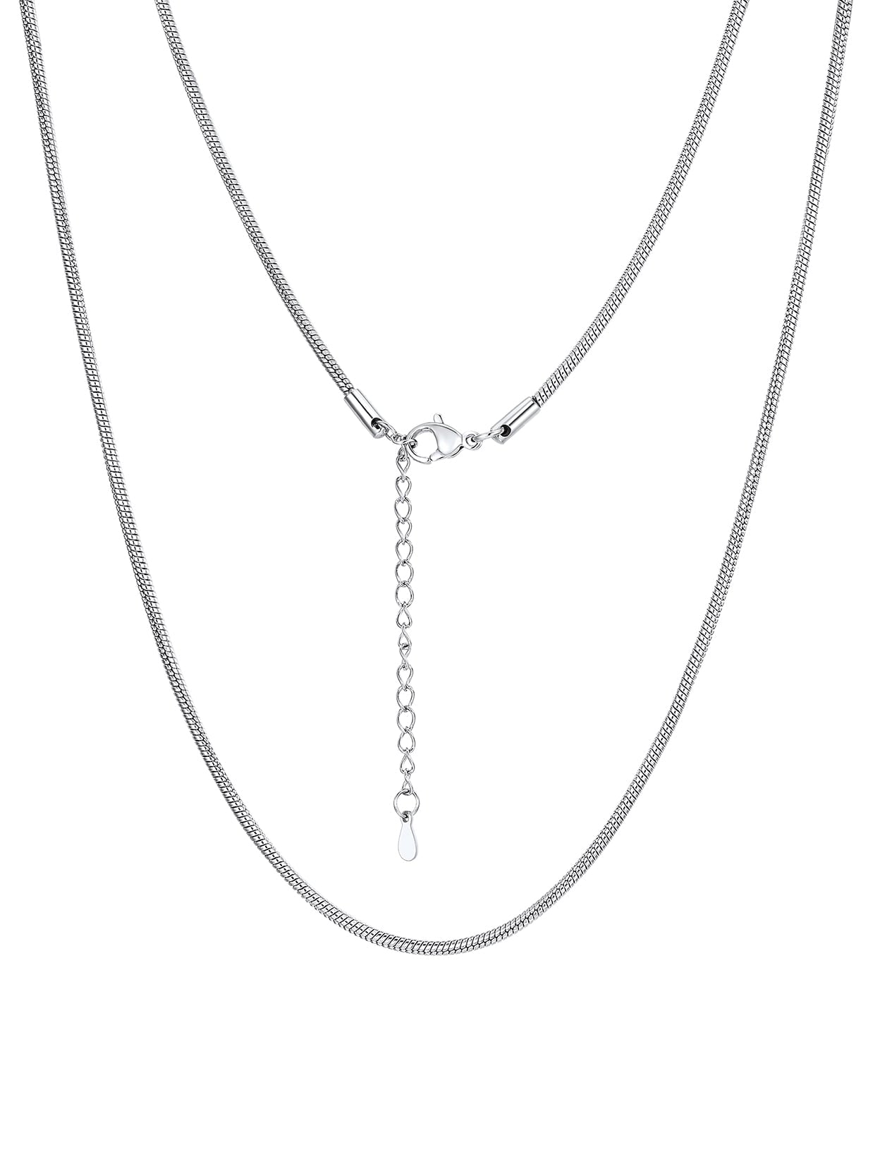 ChainsPro 1mm/1.2mm/1.5mm/2mm Snake Chain 14K Gold Plated Stainless Steel Chain Necklace for Men Women