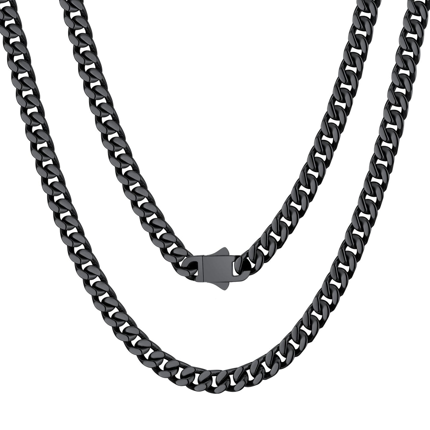 ChainsPro Curb Link Necklace 18inch Mens Chain Cuban Chain Mens Jewelry Stainless Steel Necklace for Men