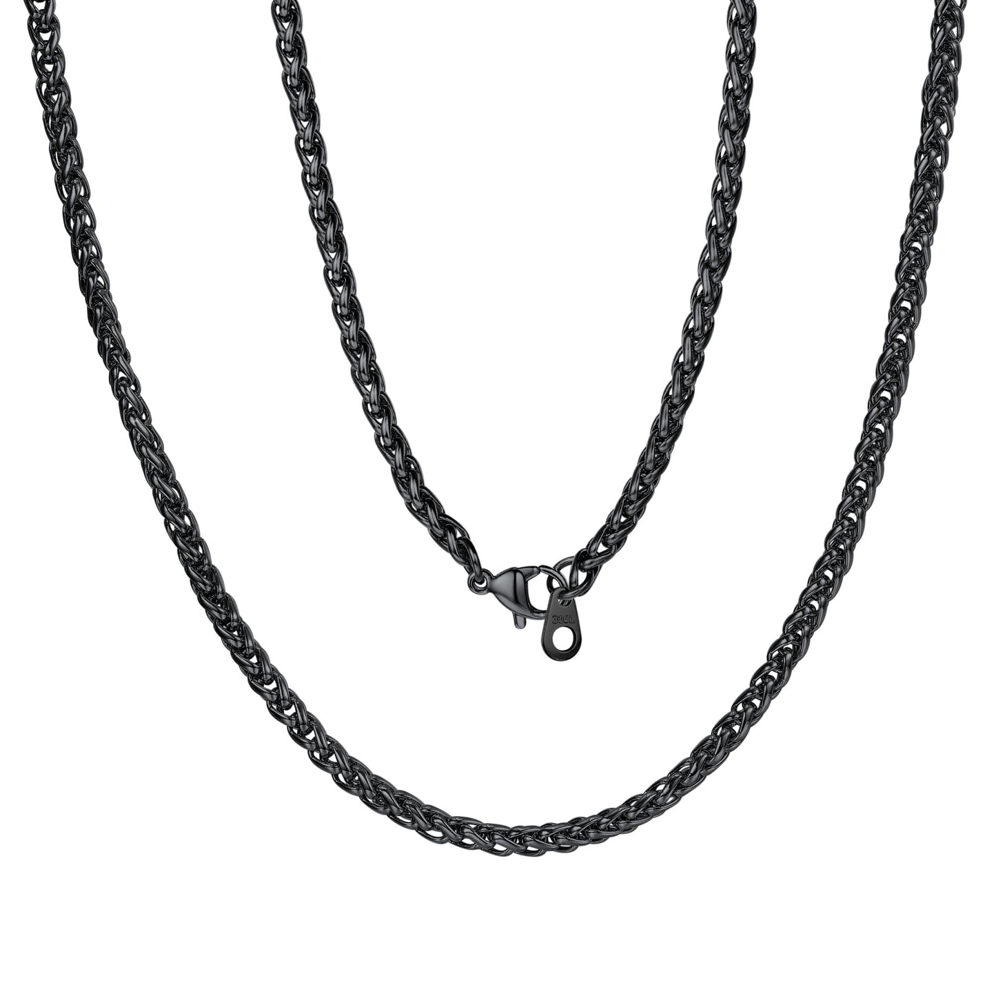 ChainsPro Mens Necklace Chain for Pendant Wheat Chain