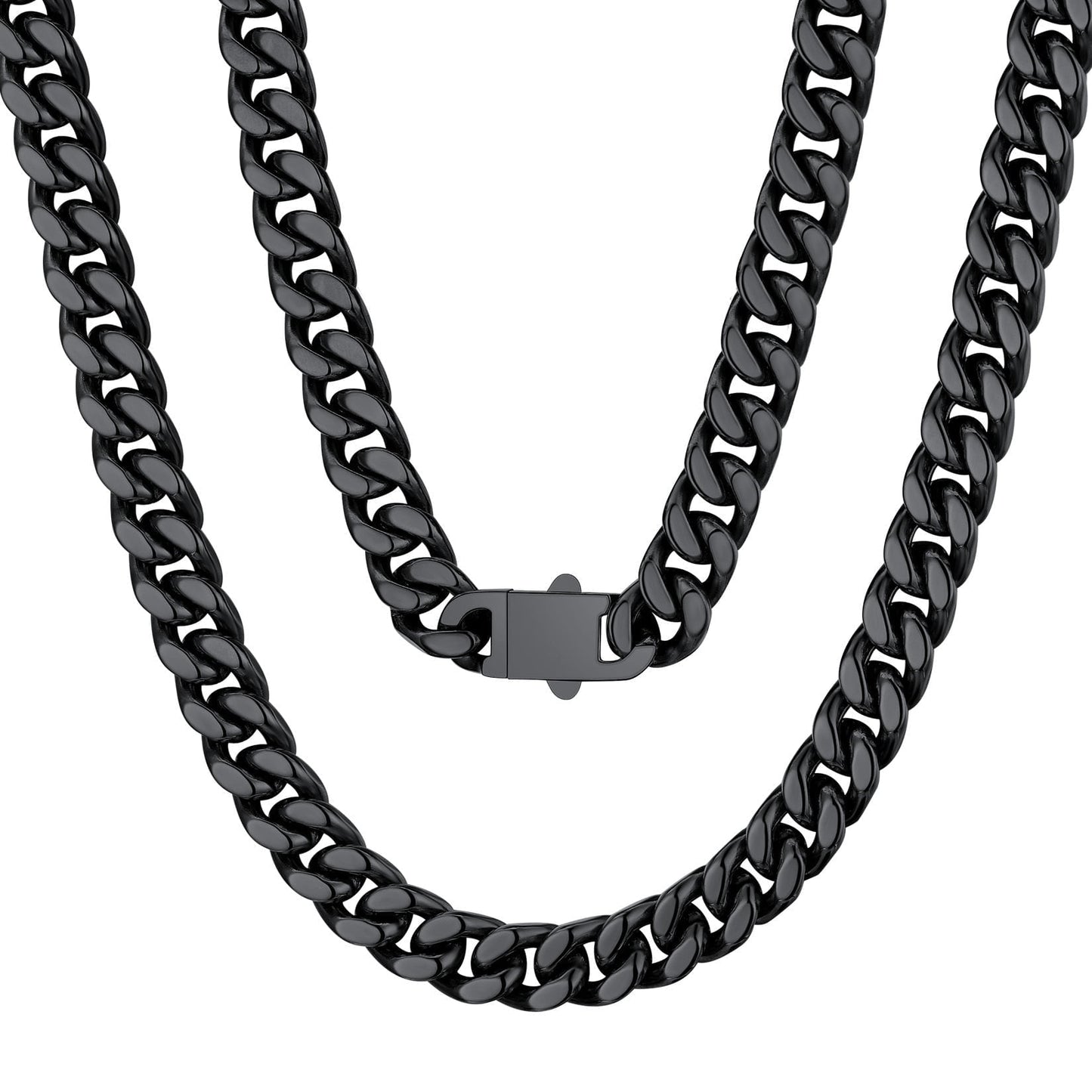 ChainsPro Curb Link Necklace 18inch Mens Chain Cuban Chain Mens Jewelry Stainless Steel Necklace for Men