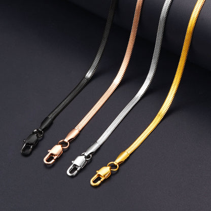 ChainsPro Stainless Steel Snake Choker Necklace Women 15 inch+9cm Chic Dainty Choker Chain Layered Necklace